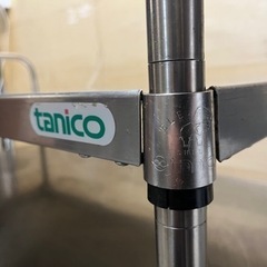 Tanico タニコー ステンレスワゴン エレファント移動台 直径13cmキャスター付 W1200 D610 業務用 サービスワゴン 3段 中古品 ③の画像
