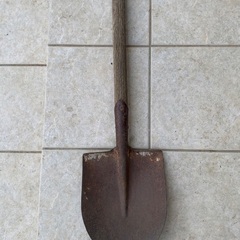 木柄　ショベル 剣型 アンティークの画像