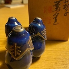 茶道　蓋置　茄子　桐箱入り