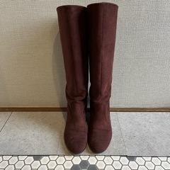 【2月末まで】スエードブーツ　日本製　L 24〜24.5cm相当