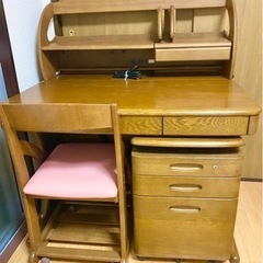 美品　学習机フルセット　カリモク