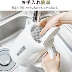 新品　グレー　電気ケトル 大容量 1.7L KTK-017　空焚き防止 中身が見やすい 自動 スイッチOFF　アイリス 　アイリスオーヤマの画像