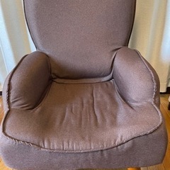 ひとりがけソファ ブラウンの画像