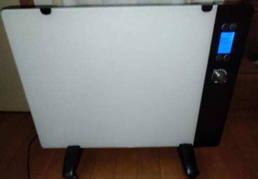 希少[美品]寝室に安全静音パネルヒーター 移動も楽々キャスター付き♪
