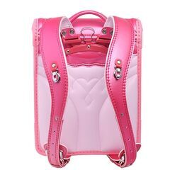 【新品】大人気 女の子ランドセル リボンモデル 高級 パール生地 6年保証 全国送料無料 スクールバック 小学生通学カバン ピンクの画像