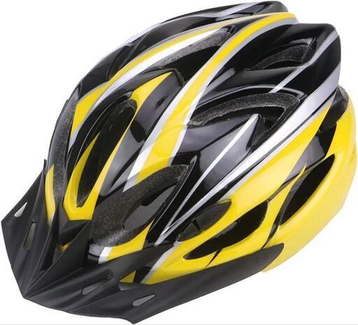 自転車用 ヘルメット 軽量　イエロー×ブラック　大人用