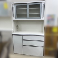 J3352 福岡家具 大川家具 松田家具 食器棚  ルーキーレンジ 1200 キッチンボード IDC大塚家具 取扱  クリーニング済み