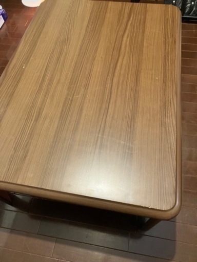 受取決定しました。[長方形105×75]YKFRF105H1T 布団レス座卓こたつ 家具調コタツ ブラウン ラウンド脚