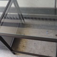 スライドガラステーブル、テーブル、２段式の画像