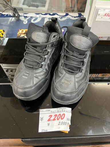 リサイクルショップどりーむ天保山店　No11362　ウォーキングシューズ　TS WAKER　スニーカー　黒色　長期保管品　未使用品