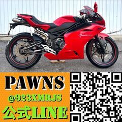 ★外車 Megelli250R★ 希少 外装美車 低走行 6758km 早い者勝ち LWGYDNL FI インジェクション 水冷 4サイクル 250cc フルカウル メガリ250Rの画像