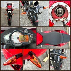 ★外車 Megelli250R★ 希少 外装美車 低走行 6758km 早い者勝ち LWGYDNL FI インジェクション 水冷 4サイクル 250cc フルカウル メガリ250Rの画像