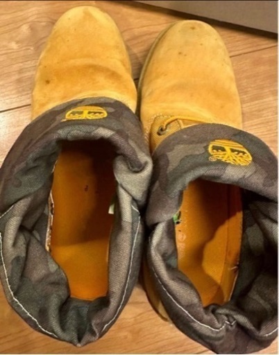 Timberlandブーツ メンズ 迷彩 イエローブーツ