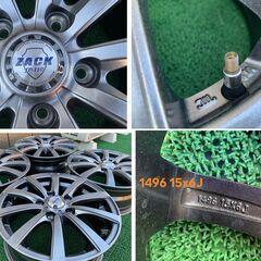 【行田市引き取り】アルミホイール ZACK JP-110 15x6J 5x114.3 5穴の画像