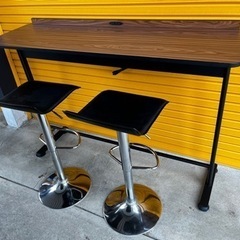 ★ カウンターテーブルチェア3点セット③ 中古品　★