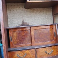 欅茶箪笥，昭和レトロ、剥く材、アンティーク、９１ｘ４１ｘ１６６の画像