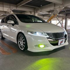 神奈川【自社ローン】保証人無可★全国対応★オデッセイ【Mエアロ】社外18インチAW/LEDアイライン/フォグ2色/バックカメラ/ECON/ETC/前後ドラレコ/DVD再生/スカッフプレート/ウインカー付きドアミラーの画像