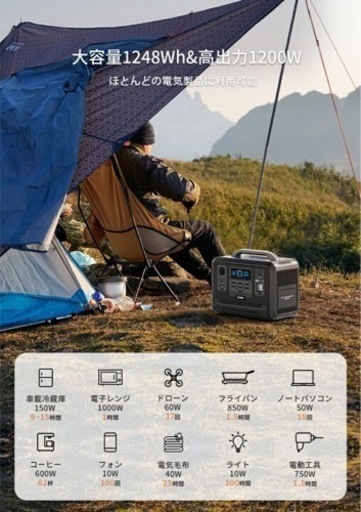 お値下げしました‼️新品 ポータブル電源 大容量 2400W 390000mAhモニター付 防災 アウトドア