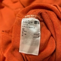 ユニクロ　スウェットプルパーカー　オレンジの画像