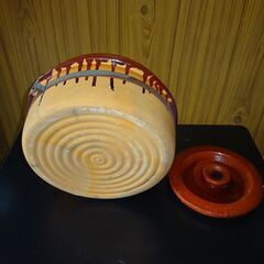 陶器製石焼き芋壺（専用石付）　未使用品の画像