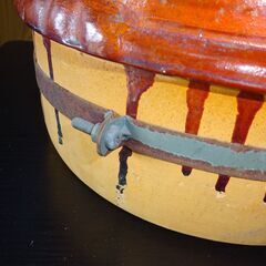 陶器製石焼き芋壺（専用石付）　未使用品の画像
