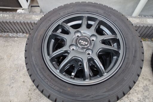 軽自動車用 中古スタッドレスタイヤ4本　ダンロップ　155/65R13　アルミホイール付き