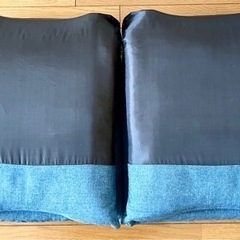 座椅子 ×2 ネイビー 武田コーポレーション(Takeda corporation) 37×48×41㎝ コンパクト K0-CZ37NVの画像