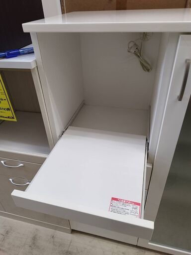 ②ニトリ NITORI コパン80 レンジ台 幅80cm キッチンボード レンジボード 食器棚 ホワイト系 おしゃれ シンプル 収納キッチン クリーニング済 堺市 石津【ジャングルジャングルサカイ石津店 】