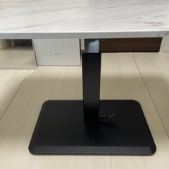 【2023年12月購入】昇降式テーブル　ホワイト　大理石の画像