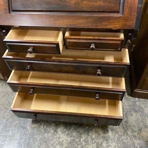 《蝦夷民芸》　ライティングデスク　机　収納　レトロ