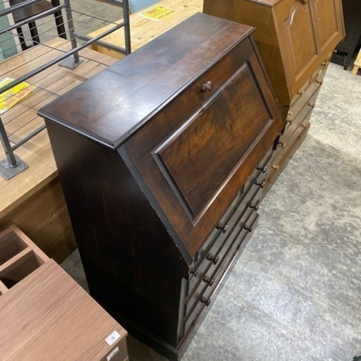 《蝦夷民芸》　ライティングデスク　机　収納　レトロ