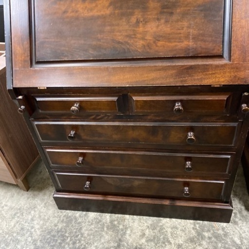 《蝦夷民芸》　ライティングデスク　机　収納　レトロ