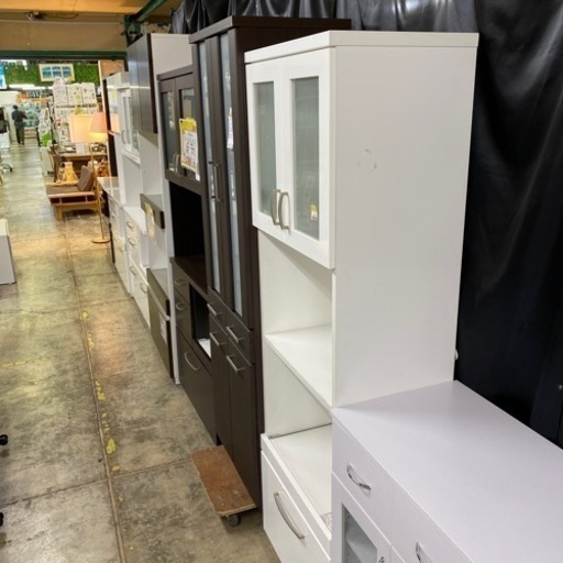 《コンパクト》レンジボード　カップボード　スリム　収納棚　キッチン