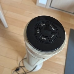 スリム デスク タワー ファン 扇風機 サーキュレーター 木目 キャンプ アウトドア 首ふり タイマー3段階調整の画像