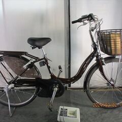 Ｄ298　★整備済み　中古電動自転車★ブリヂストン　アシスタ【24インチ　ブラウン　バッテリー新品8.9Ah】