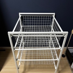 無料　IKEA ラック　　白の画像