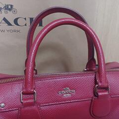 COACH ミニボストンバッグ 赤の画像