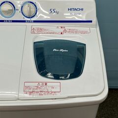 【リサイクル市場エコ伊川谷】HITACHI 日立 2019年製 5.5kg/2層式洗濯機 【取りに来られる方限定】【軽バン1時間貸出無料】 リサイクル市場エコ伊川谷】HITACHI 日立 2019年製 5.5kg/2層式