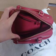 COACH ミニボストンバッグ 赤の画像