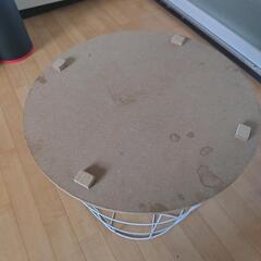 ワイヤーテーブル　収納テーブル　バスケットの画像