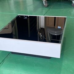 大阪⭐️エコマックス♻️「S237」 ローテーブル センターテーブル 収納 引き出し収納 ガラス リビングテーブル 正方形【大阪市プレミアム付商品券?利用可能！】