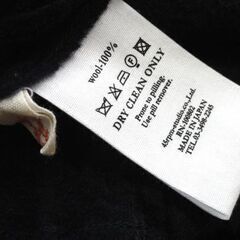 R3 45rpm ウール100％ 1釦 ジャケット ネイビー/紺 R刺繍 チュニック カーディガン サイドベンツ 薄手 札幌市 中央区 南12条の画像