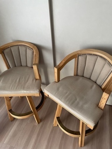 【美品】アンティーク ハイスツールチェア 2脚セット ヴィンテージ