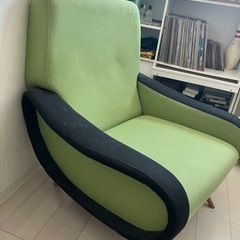 50s風ソファーオットマン付きの画像