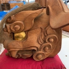 木彫　獅子頭　荒井寿斎作の画像