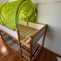 【終了】IKEA 2段ベット(スノコ+テント2個付)の画像