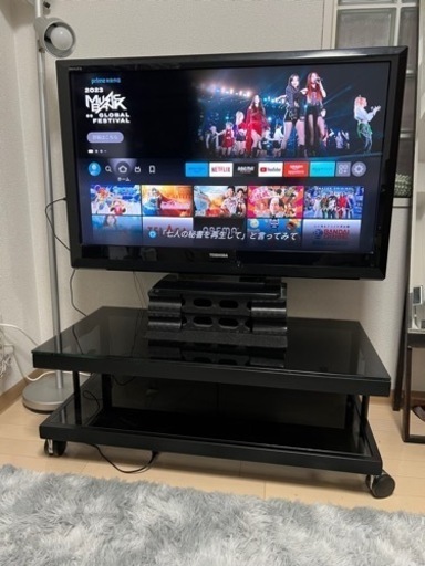 テレビ(REGZA)40A1、テレビ台&Amazonスティックセット