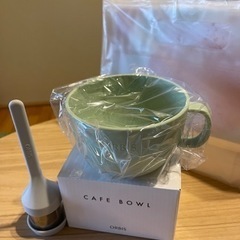 オルビス　カフェボウル　ポーチ&クリアバッグ   ティーストレー...