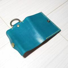 ●栃木レザー●HANDMADE ポケット付キーホルダー キーケースの画像