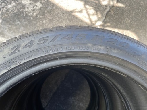 203-1）245/45R20ピレリスタッドレス中古4本セット！18年製！別途はめ替えも対応します